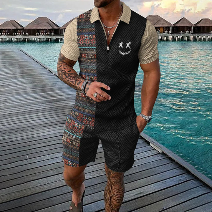 Eric | Time Traveler Polo Shirt & Shorts Set