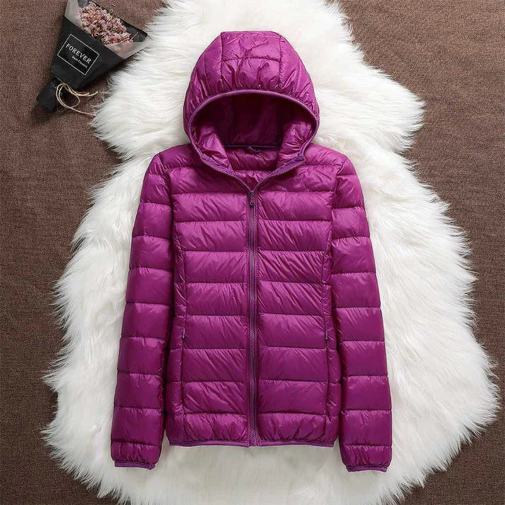 Diana | Padded Mid-Season Jacket - Purple