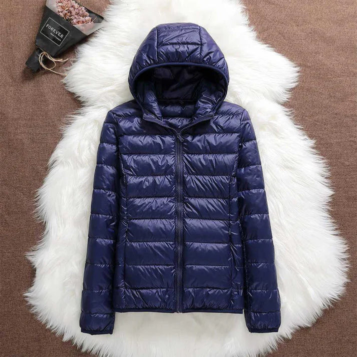 Diana | Padded Mid-Season Jacket - Dark Blue