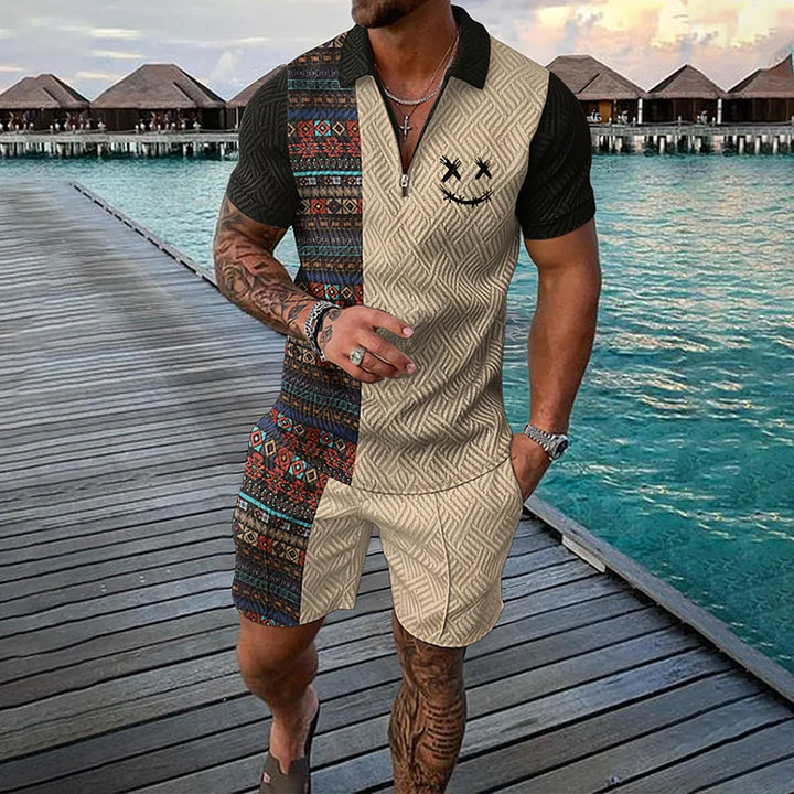 Eric | Time Traveler Polo Shirt & Shorts Set