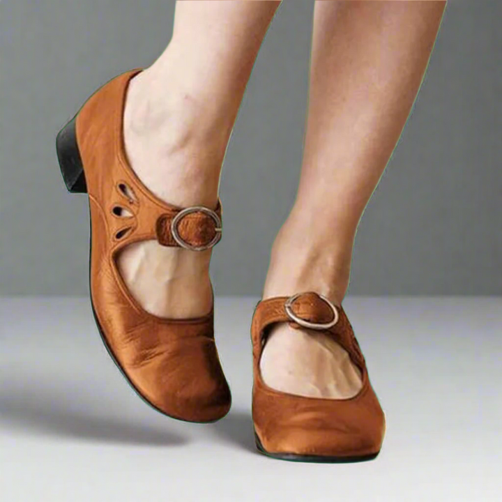 Denise | Orthopedic Leather Sandals With Comfortable Wedge Sole