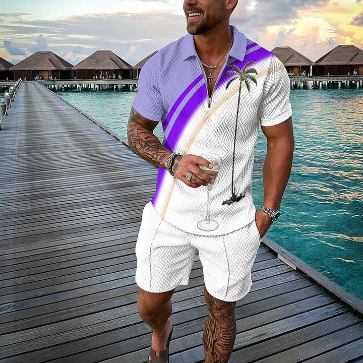 Loid | Tropicana Polo Shirt & Shorts Set