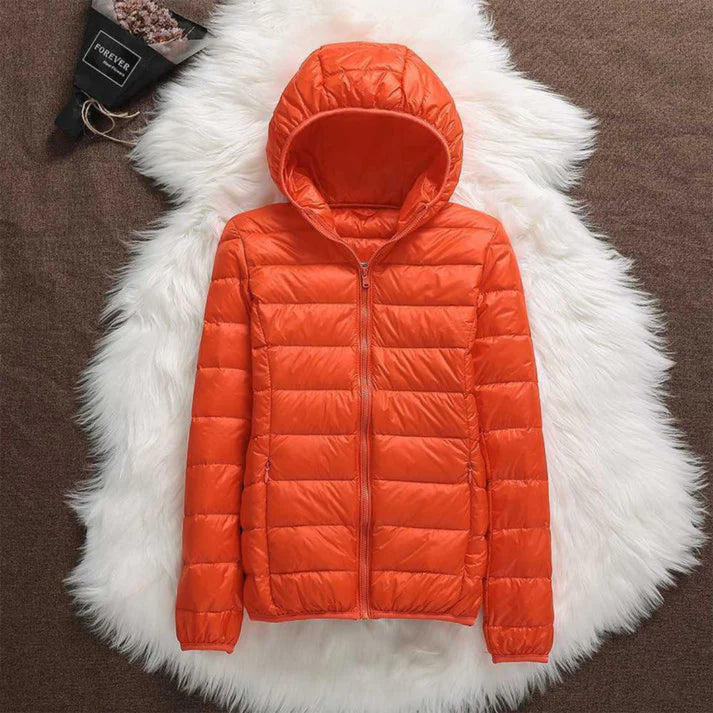 Diana | Padded Mid-Season Jacket - Orange