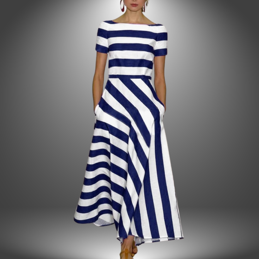 Wanda | Handmade Long Striped Dress