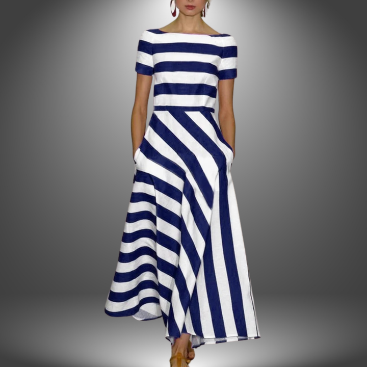 Wanda | Handmade Long Striped Dress