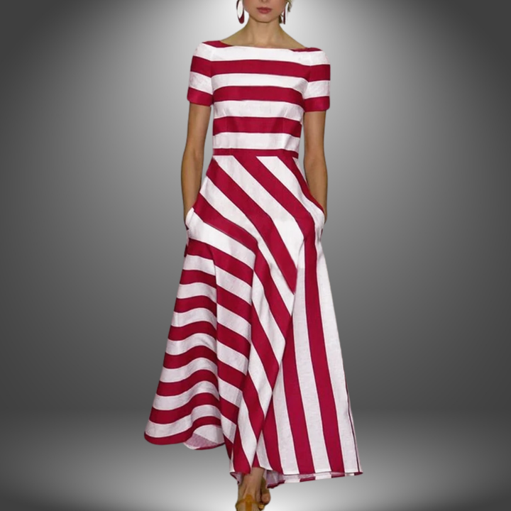 Wanda | Handmade Long Striped Dress