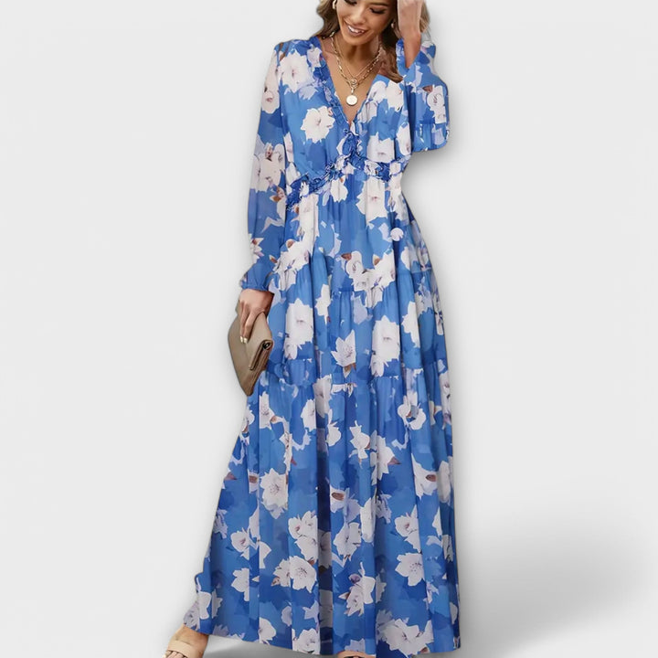 Eileen | Floral V-Neck Maxi Dress