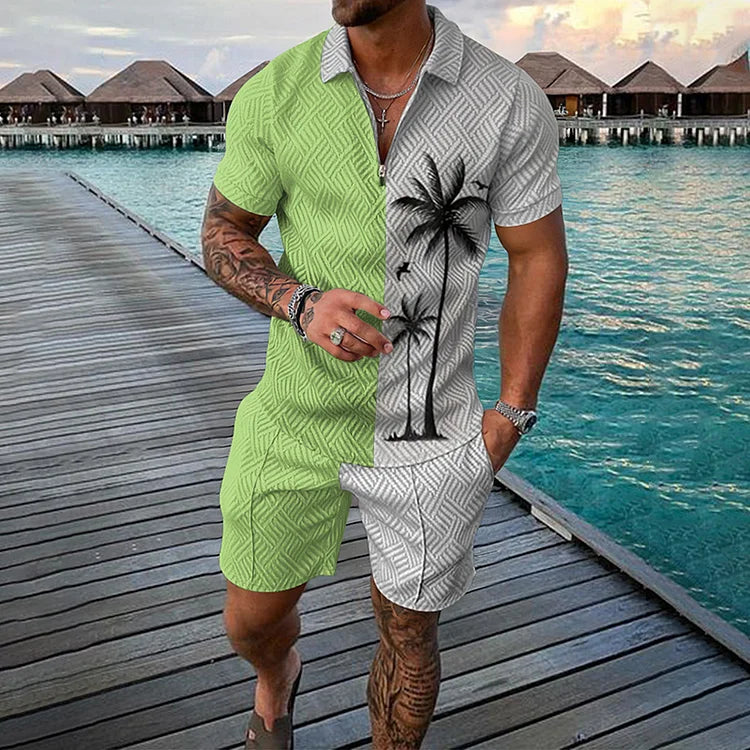 Arnold | Coconut Tree Polo Shirt & Shorts Set