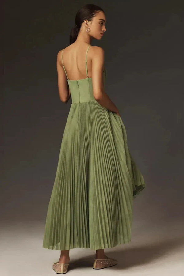 Carmen – Pleated Tulle Dress With Asymmetrical Draping