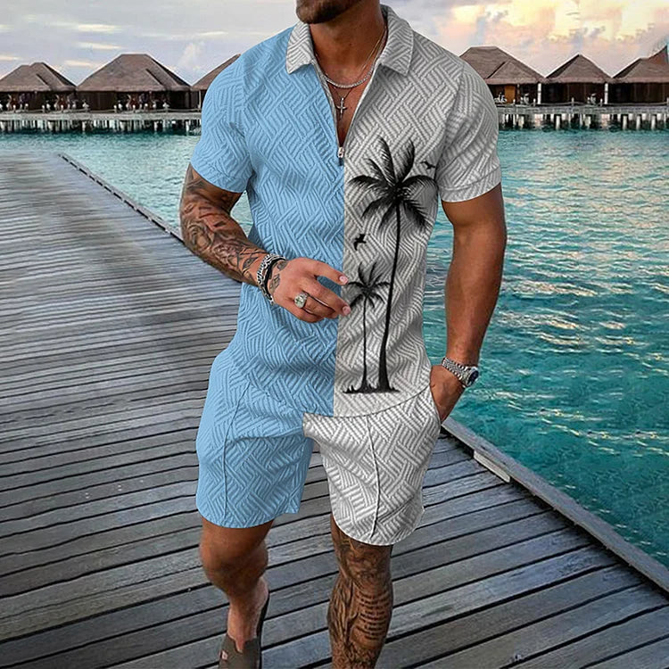Arnold | Coconut Tree Polo Shirt & Shorts Set