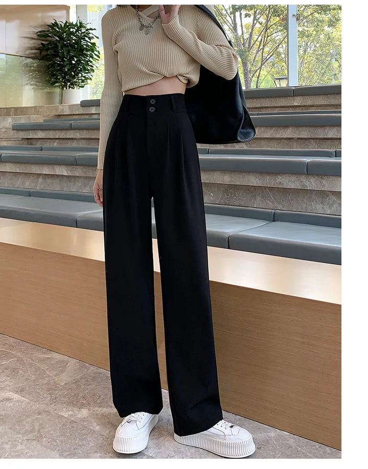 High-Waist Palazzo Trousers