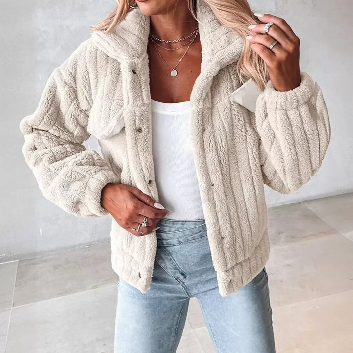 Ribbed Fur Trucker Jacket