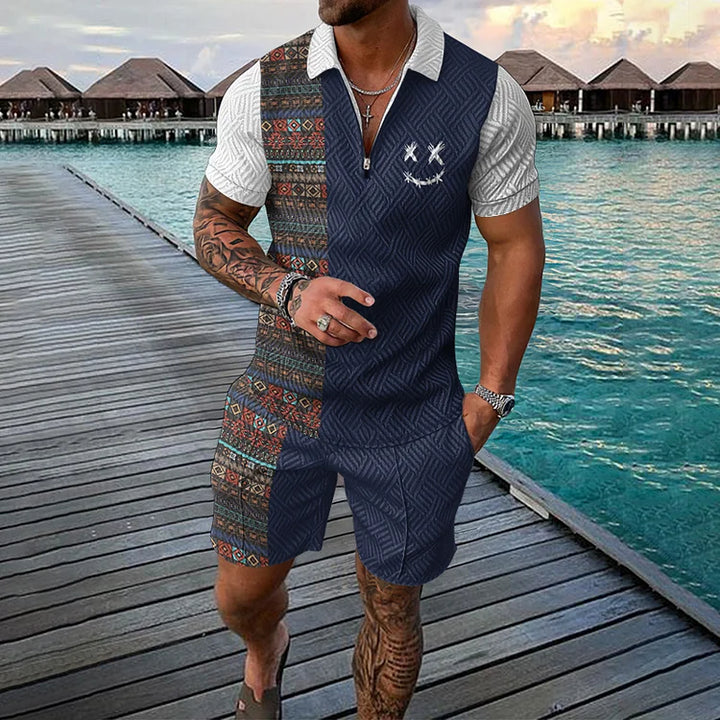 Eric | Time Traveler Polo Shirt & Shorts Set