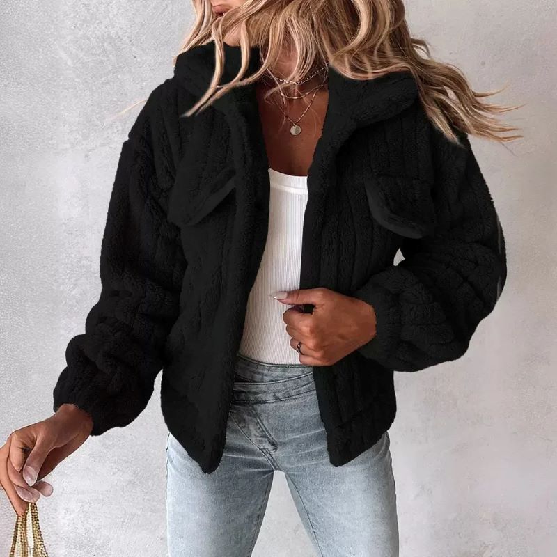 Ribbed Fur Trucker Jacket