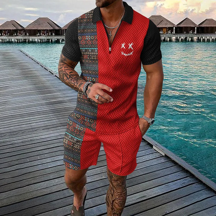 Eric | Time Traveler Polo Shirt & Shorts Set