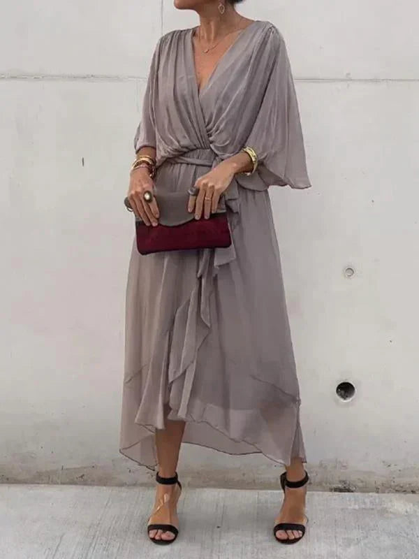 Mary | V-neck Chiffon Dress