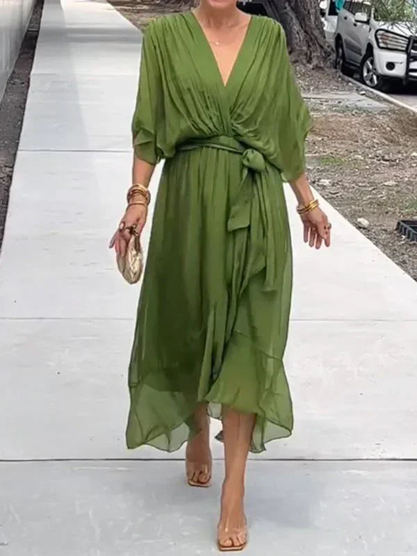 Mary | V-neck Chiffon Dress