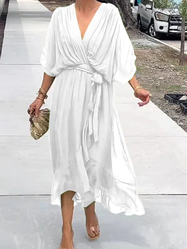 Mary | V-neck Chiffon Dress