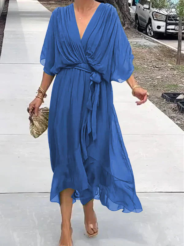 Mary | V-neck Chiffon Dress