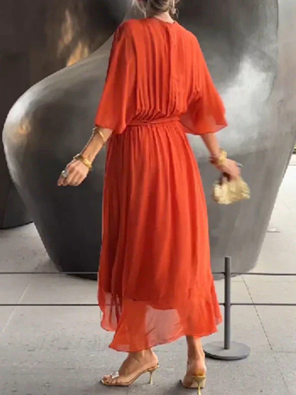Mary | V-neck Chiffon Dress