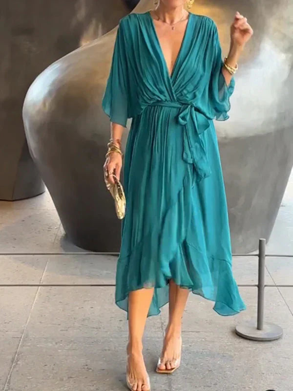 Mary | V-neck Chiffon Dress